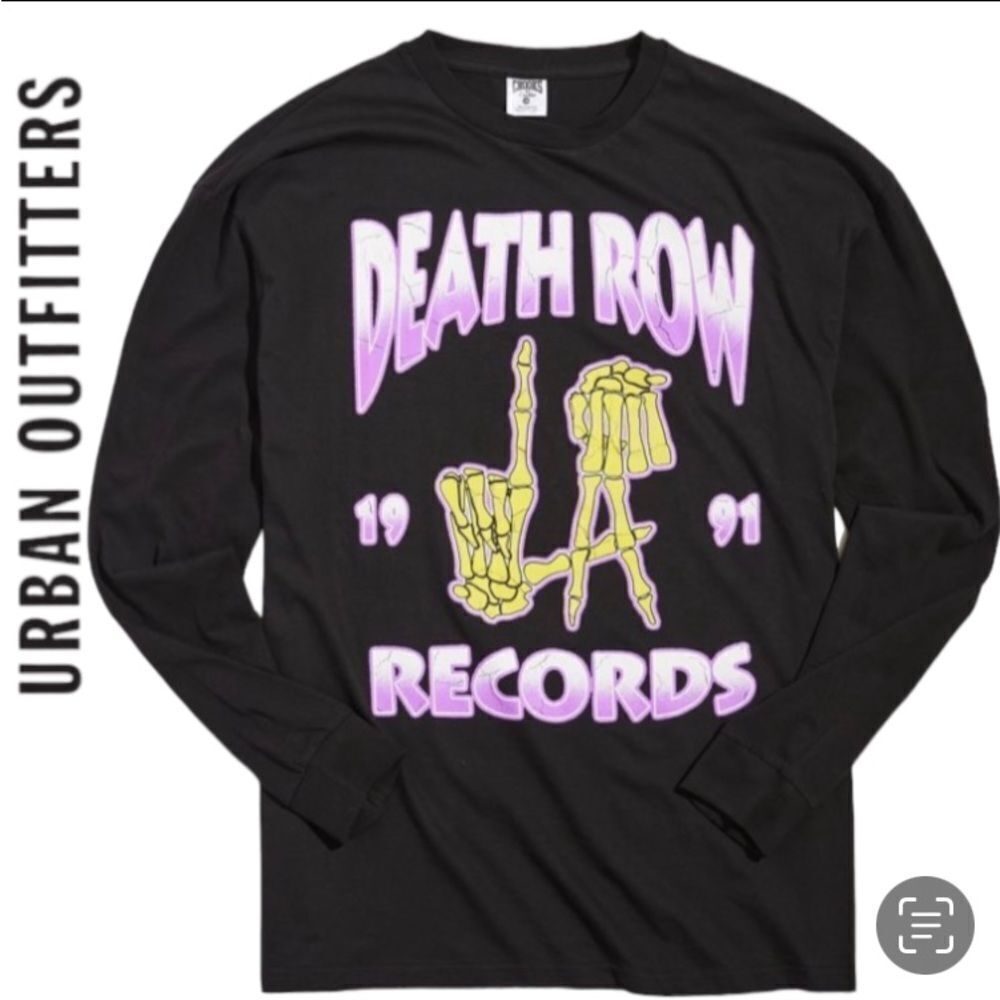 Urban Outfitters UO Death Row Records Los Angeles Long Sleeve Tee T-Shirt NEW M